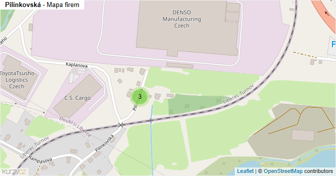Pilínkovská - mapa firem
