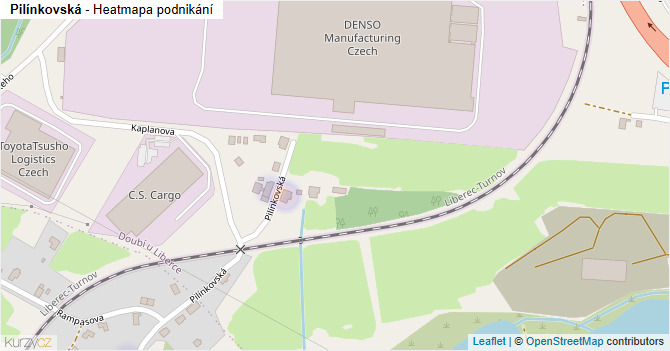 Pilínkovská - mapa podnikání