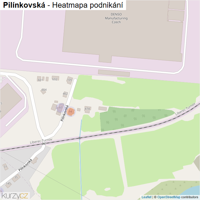 Mapa Pilínkovská - Firmy v ulici.