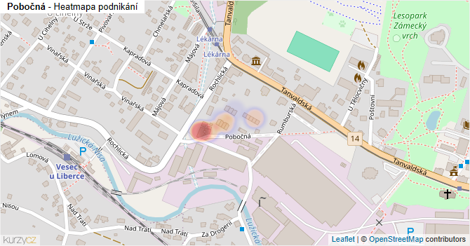Pobočná - mapa podnikání