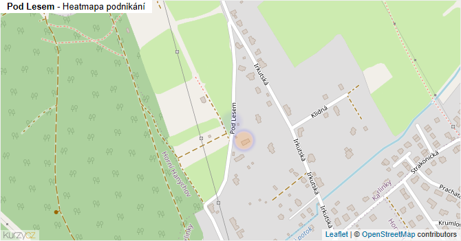 Pod Lesem - mapa podnikání
