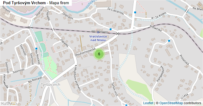 Pod Tyršovým Vrchem - mapa firem