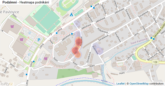 Podzimní - mapa podnikání