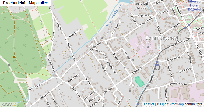 Prachatická - mapa ulice
