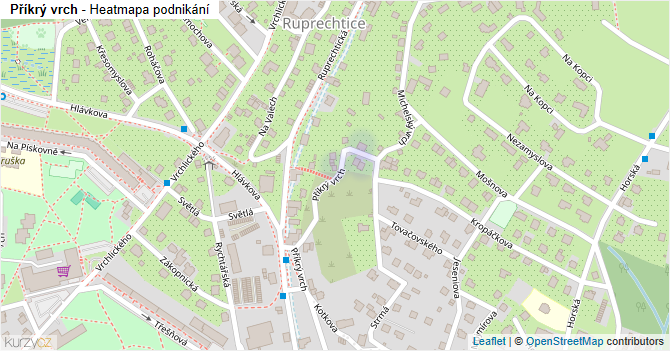 Příkrý vrch - mapa podnikání