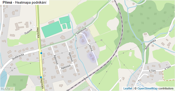 Přímá - mapa podnikání
