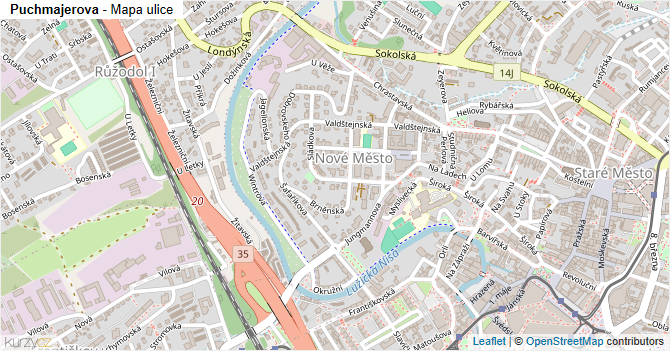 Puchmajerova - mapa ulice