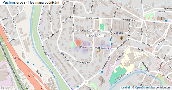 Puchmajerova - mapa podnikání