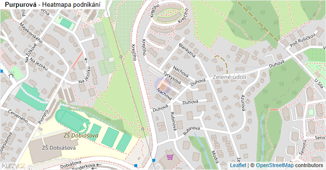 Purpurová - mapa podnikání