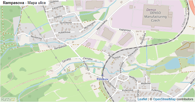 Rampasova - mapa ulice