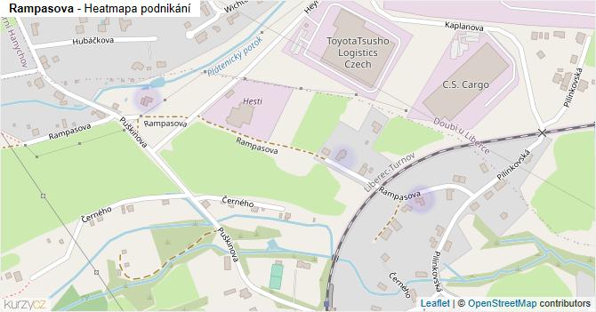 Rampasova - mapa podnikání