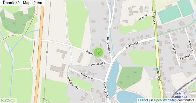 Řasnická - mapa firem