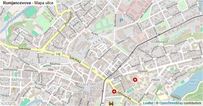 Rumjancevova - mapa ulice