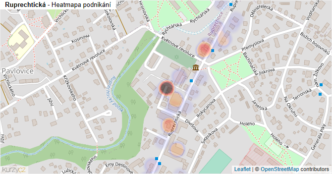 Ruprechtická - mapa podnikání
