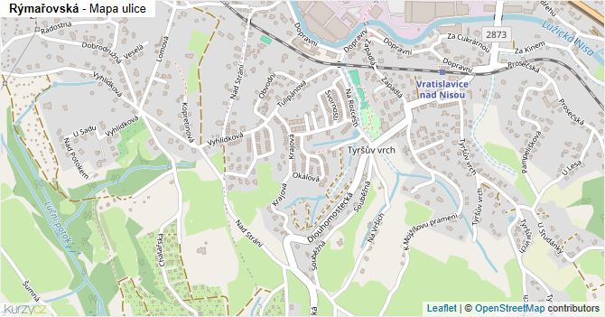 Rýmařovská - mapa ulice