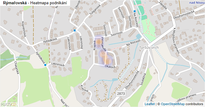 Rýmařovská - mapa podnikání