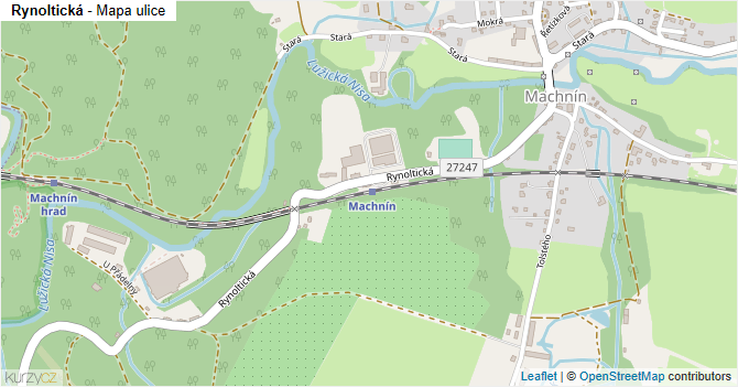 Rynoltická - mapa ulice