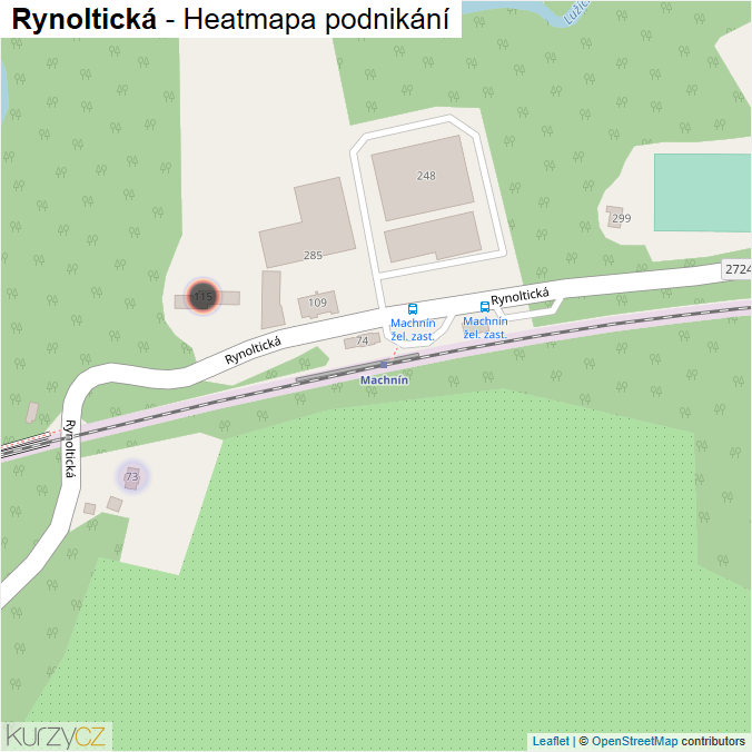 Mapa Rynoltická - Firmy v ulici.