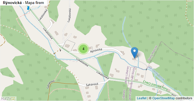 Rýnovická - mapa firem