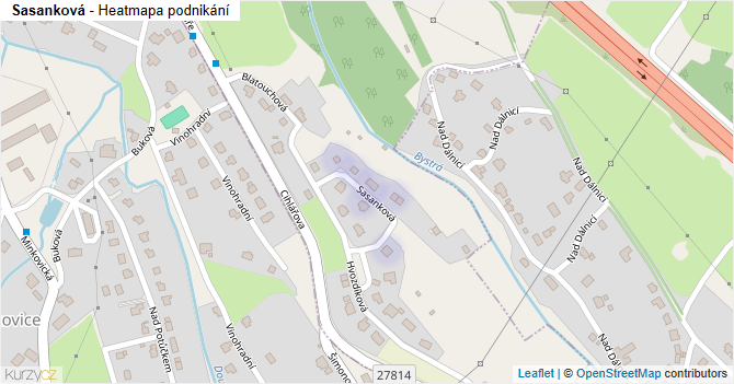 Sasanková - mapa podnikání