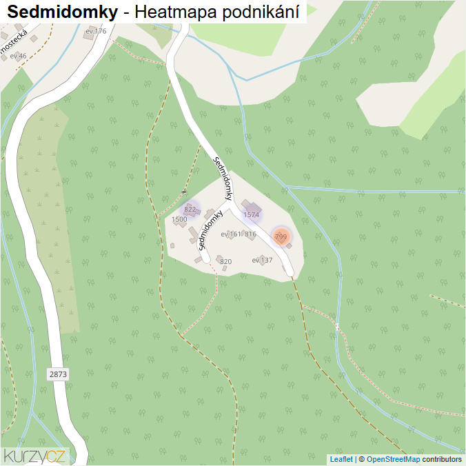 Mapa Sedmidomky - Firmy v ulici.
