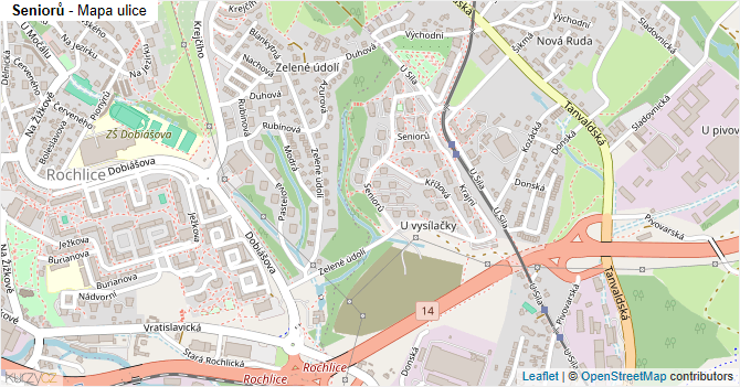 Seniorů - mapa ulice