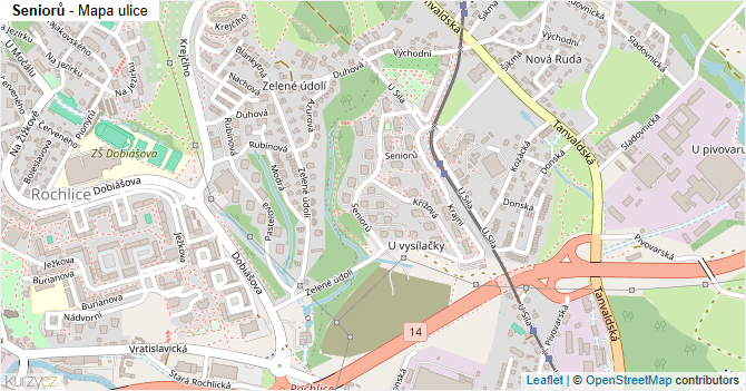 Seniorů - mapa ulice
