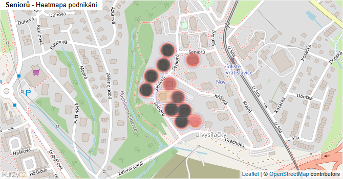 Seniorů - mapa podnikání