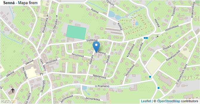Senná - mapa firem