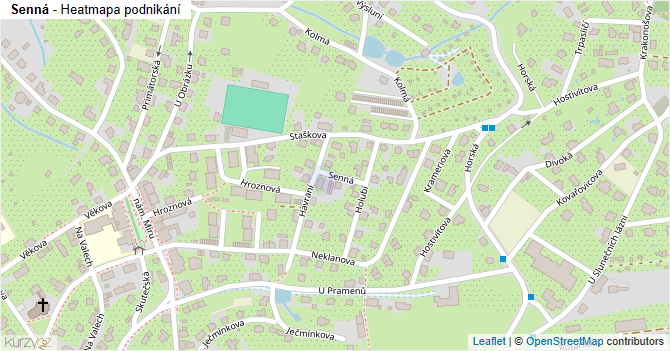 Senná - mapa podnikání