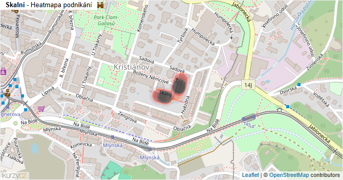 Skalní - mapa podnikání