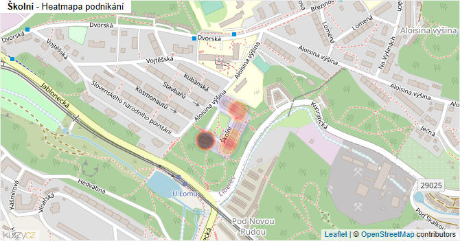 Školní - mapa podnikání
