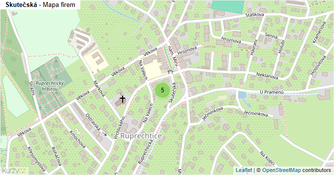 Skutečská - mapa firem
