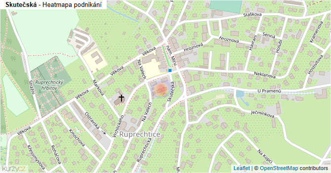 Skutečská - mapa podnikání