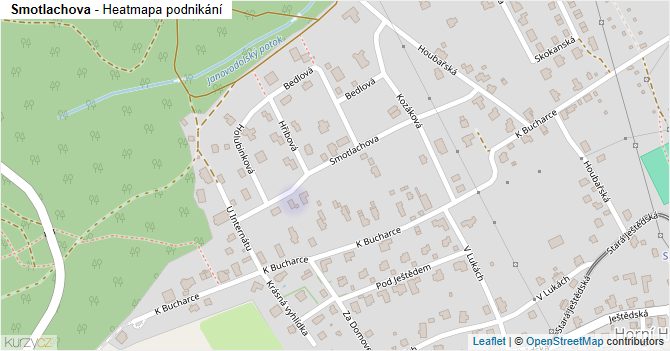 Smotlachova - mapa podnikání