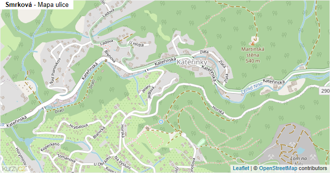 Smrková - mapa ulice