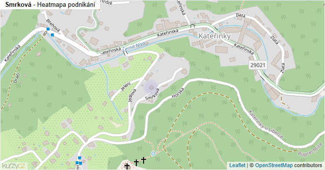 Smrková - mapa podnikání