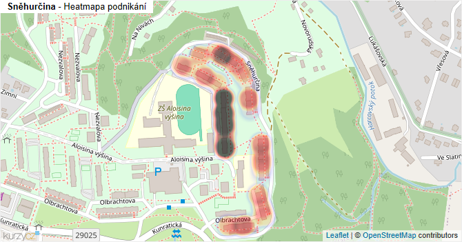Sněhurčina - mapa podnikání