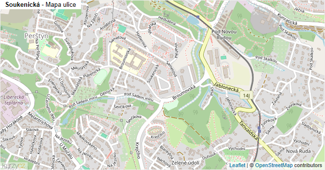 Soukenická - mapa ulice
