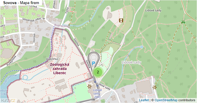 Sovova - mapa firem