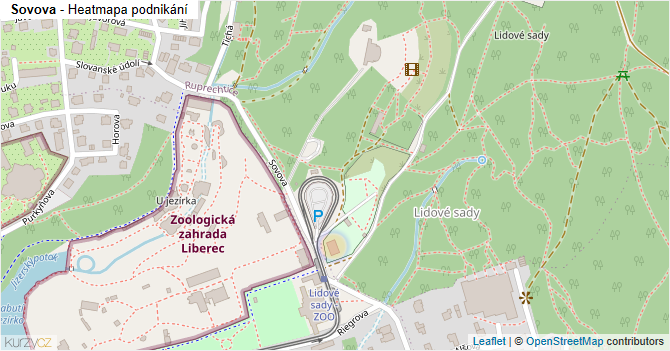 Sovova - mapa podnikání