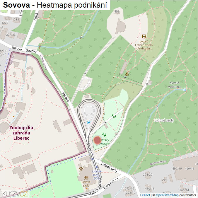 Mapa Sovova - Firmy v ulici.