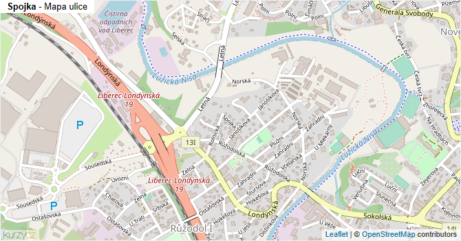 Spojka - mapa ulice