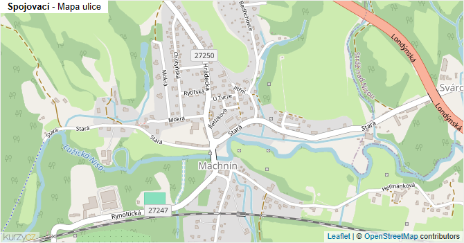 Spojovací - mapa ulice