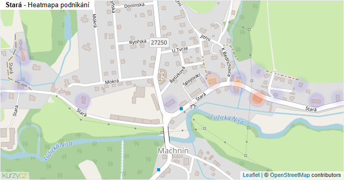 Stará - mapa podnikání