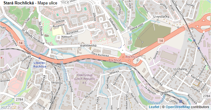Stará Rochlická - mapa ulice