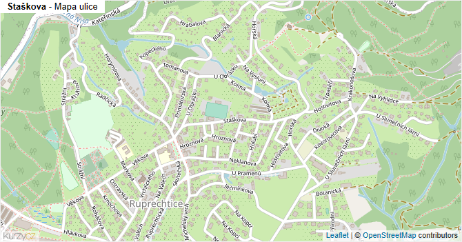 Staškova - mapa ulice