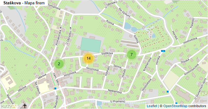 Staškova - mapa firem