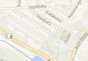 Stavbařů v obci Liberec - mapa ulice