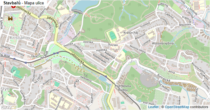 Stavbařů - mapa ulice